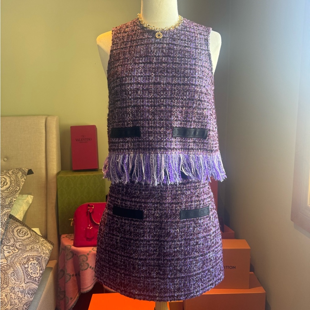 Maje ⭐️BNWT⭐️ “Lifeld" tweed top and skirt